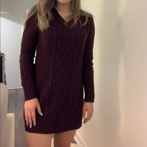 A&F cable sweater dress